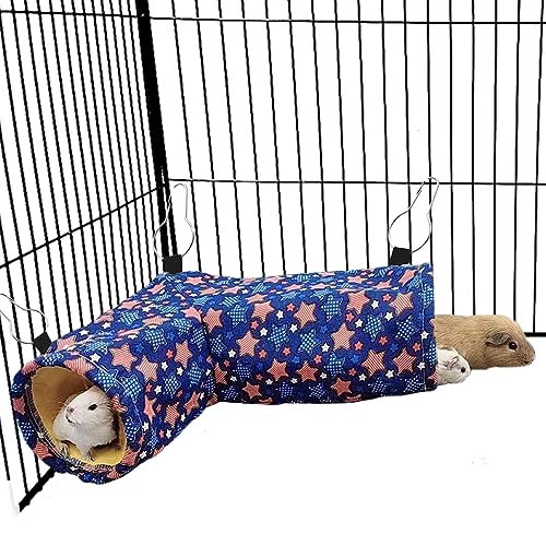 EAEDMY Meerschweinchen-Ratten-Frettchen-Hängematte, Kleintier-Ecktunnel & Röhren & Bett für Igel, Schweinchen, Chinchilla, Versteck, Spielzeug und Käfigzubehör von EAEDMY