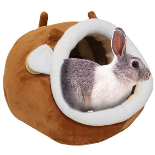 EAEDMY Meerschweinchenbetthaus und Versteck für Ratten, Bartagamen, Igel, Frettchen zum Schlafen und Verstecken, Meerschweinchen-Käfigzubehör, Lebensraumdekoration (XL, 1. Sika-Hirsch) von EAEDMY
