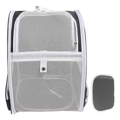 Atmungsaktives transparentes Mesh Pet Carrier -Rucksack für kleine Hunde und Katzen, große Kapazität, komfortable und tragbare Reiseträger von EALRIDV