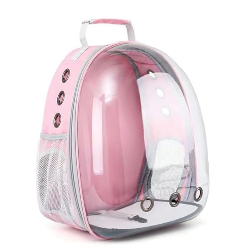 Cat Backpack Carrier with Transparent Window and Breathable Mesh for Travel, Hiking, or Outdoor Activities, Comfortable Pet Carrier Bag with Handle for Small Dogs and Cats von EALRIDV