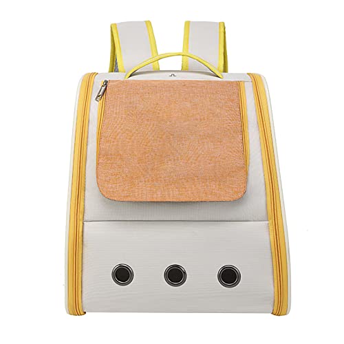 Cat -Rucksackträger, atmungsaktiv, leicht und bequemer Haustier -Reiseträger mit großem Fenster für Katzen und kleine Hunde (Beige) von EALRIDV