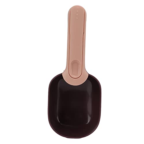 EALRIDV Hund Croquette Löffel, Multifunktions-Design, Katze Dedding Löffel, Langer Griff, Löffel Tasche Box Lebensmittel Uhren Tiere (Braun und rosa) von EALRIDV
