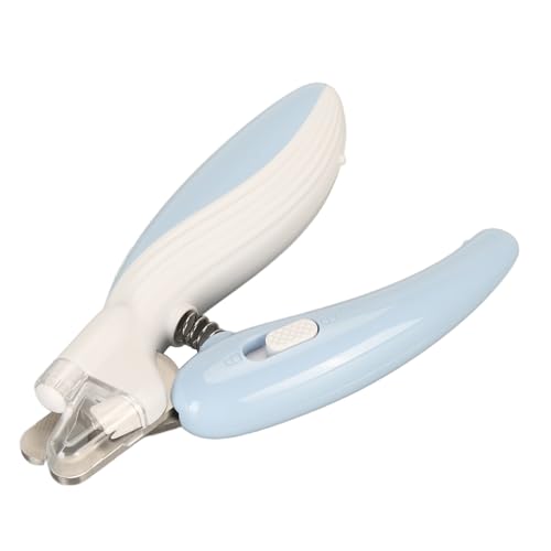 EALRIDV Krallenschleifer Für Hunde, Haustier Nagelschere mit LED-Licht Edelstahl Krallen Trimmer für Hunde und Katzen ergonomischer Griff sicherer Nagelclipper (Light Blue) von EALRIDV