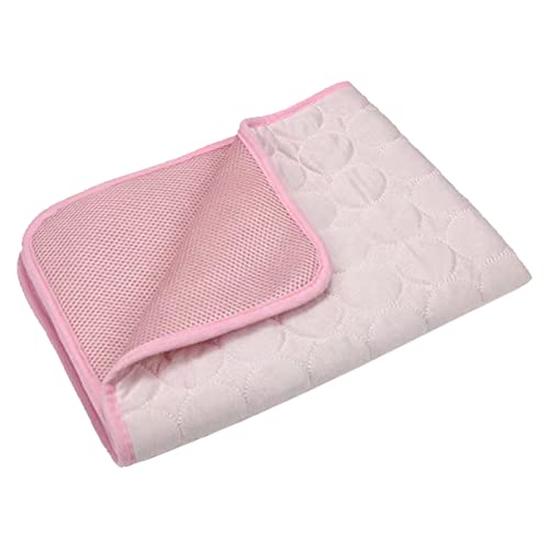 EALRIDV Kühlmatte Hund Katze, Kühlkissen für Haustiere, Atmungsaktive Sommer Kühlmatte für Hunde Katzen, rutschfeste Matte für Sofa, Boden, Reisen (Rosa) von EALRIDV