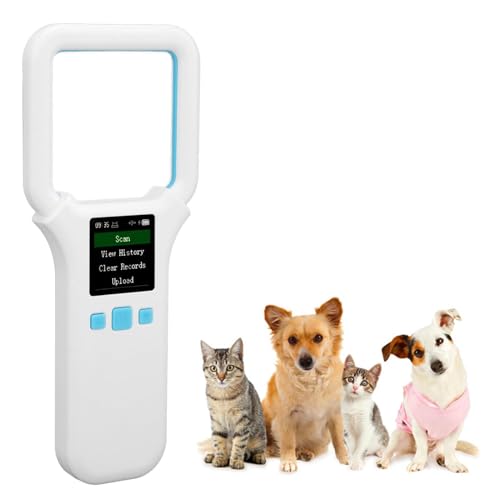 EALRIDV PET -Chip -Scanner 134.2kHz 125kHz Dual Frequenz Kunststoff tragbarer wiederaufladbarer Tierschild -Leser für Hunde Katzen von EALRIDV