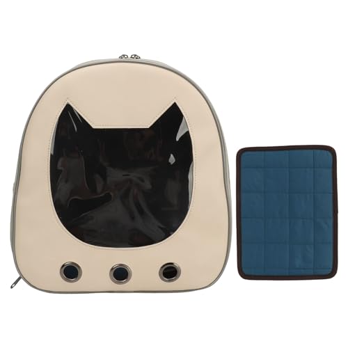 Haustier -Rucksack, atmungsaktive große Kapazität, Katzenreisen für kleine Hund, beige, beige Haustier -Rucksack, atmungsaktive große Kapazität, Katzenreisen für kleine Hund, beige, beige von EALRIDV