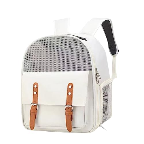 Haustierträger -Rucksack für Hunde und Katzen, geräumige, komfortable und atmungsaktive Reisetasche für Haustiere, Haustiert -Taschenträger für Reisen, Gehen und Einkaufen (Beige) von EALRIDV