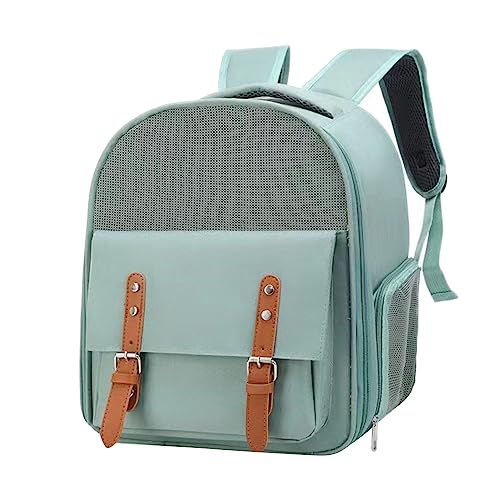 Haustierträger -Rucksack für Hunde und Katzen, geräumige, komfortable und atmungsaktive Reisetasche für Haustiere, Haustiert -Taschenträger für Reisen, Gehen und Einkaufen (Grün) von EALRIDV