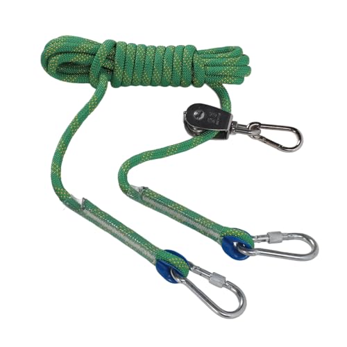 Hundeleine, Laufleine Für Hunde 5M Edelstahl Nylon, Schleppleine Hund Für Garten Park Camping Outdoor Aktivitäten (Grün) von EALRIDV