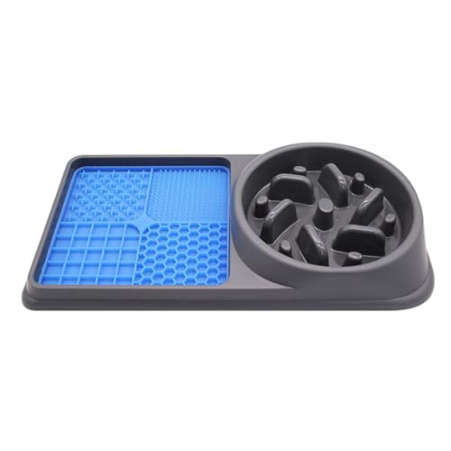 Slow Feeder Leckmatte Hund Katze, 2‑In‑1 Zuführungs Schüssel Mit Lick Pad, Anti‑Rutsch Boden, Silikon Leckmatte Für Hunde Und Katzen, Tippfest Und Snack Spielzeug Slow Feeder Leckmatte Hund Katze, 2‑In‑1 Zuführungs Schüssel Mit Lick Pad, Anti‑Rutsch Boden, Silikon Leckmatte Für Hunde Und Katzen, Tippfest Und Snack Spielzeug von EALRIDV