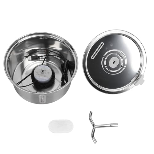Trinkbrunnen für Katze, Edelstahl Katzenbrunnen mit Dual Spouts 3.2L Kapazität, leiser Katzen trinkbrunnen für Katzen und kleine Hunde, for Wohnzimmer Küche Trinkbrunnen für Katze, Edelstahl Katzenbrunnen mit Dual Spouts 3.2L Kapazität, leiser Katzen trinkbrunnen für Katzen und kleine Hunde, for Wohnzimmer Küche von EALRIDV