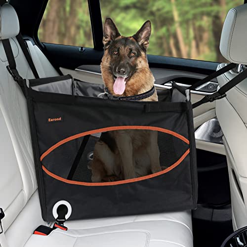 Hunde-Autositz für mittelgroße und große Hunde, verstärkte Hundehängematte für den Auto-Rücksitz mit bequemem Polster, atmungsaktives Netzgewebe, SUVs, Schwarz von EAROND