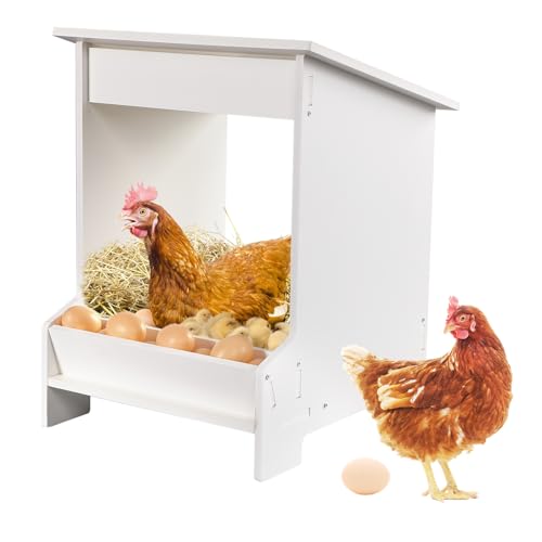 EARTHSON Nistkästen für Hühner, Hühnerstall mit Eieraufbewahrung, Hühner-Lege-Nistkasten für Geflügelfarm, Hühner-Nistkästen für Ente und Geflügel, Weiß EARTHSON Nistkästen für Hühner, Hühnerstall mit Eieraufbewahrung, Hühner-Lege-Nistkasten für Geflügelfarm, Hühner-Nistkästen für Ente und Geflügel, Weiß von EARTHSON