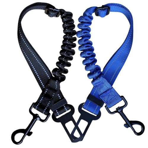 EASERIA Hunde Anschnallgurt fürs Auto, Premium Auto Hundegurt, Elastische Hund Sicherheitsgurt mit Rückdämpfung, Verstellbare Länge 50-72-80cm, für Kleine und Mittlere Hunde, Blau EASERIA Hunde Anschnallgurt fürs Auto, Premium Auto Hundegurt, Elastische Hund Sicherheitsgurt mit Rückdämpfung, Verstellbare Länge 50-72-80cm, für Kleine und Mittlere Hunde, Blau von EASERIA