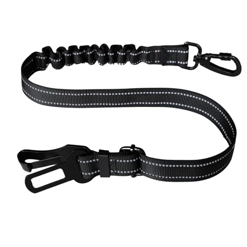EASERIA Hunde Anschnallgurt fürs Auto, Premium Hund Sicherheitsgurt, Elastische Hundegurt, Länge 53-72- 91 cm, für Alle Hunde, Schwarz- Silberne Punkte EASERIA Hunde Anschnallgurt fürs Auto, Premium Hund Sicherheitsgurt, Elastische Hundegurt, Länge 53-72- 91 cm, für Alle Hunde, Schwarz- Silberne Punkte von EASERIA