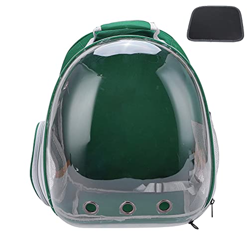EASTA Pet Bubble Rucksack mit mehrschichtigem Kissen für bequemes Reisen, Oxford-Stoff, PC, kratzfestes Material, für kleine Hunde und Katzen (Verbesserte Version grün) von EASTALOLO