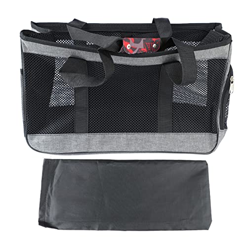 EASTALOLO Katzentragetasche, atmungsaktiv, großer Platz für Haustierkatzen, Reisetasche mit Griff und Reißverschluss, Grau von EASTALOLO