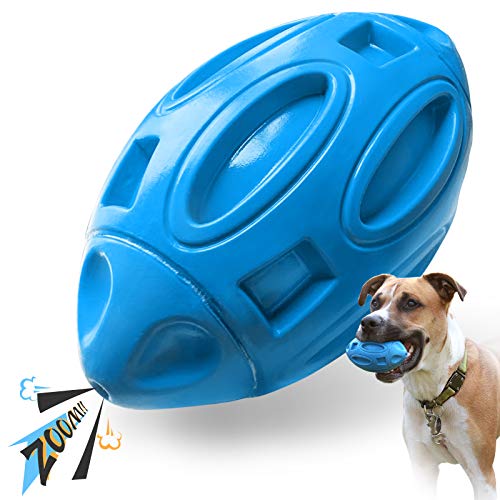 EASTBLUE Quietschendes Hundespielzeug für Aggressive Kauer: Gummi-Welpen-Kauball mit Quietscher, Fast unzerstörbares und langlebiges Haustierspielzeug für mittelgroße und große Rassen von EASTBLUE