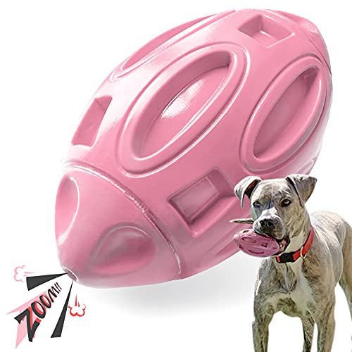 EASTBLUE Quietschendes Hundespielzeug für aggressive Kauer: Kauball aus Gummi mit Quietscher, fast unzerstörbares und langlebiges Haustierspielzeug für mittelgroße und große Rassen von EASTBLUE