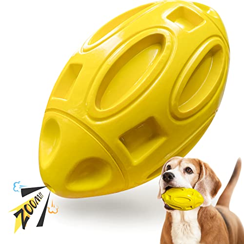 EASTBLUE Quietschendes Hundespielzeug für aggressive Kauer: Kauball aus Gummi mit Quietscher, fast unzerstörbares und langlebiges Haustierspielzeug für mittelgroße und große Rassen von EASTBLUE
