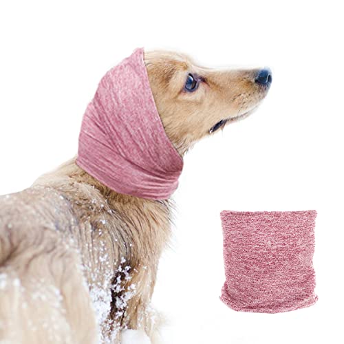 EASY JOY Ohrenschützer Hund, Ohrenschützer für Hunde, Lärmschutz, Warmer Hals und Ohren des Hundes, angenehmes Tragegefühl, Linderung von Angstzuständen, beruhigender Gehörschutz für Hunde, Rosa M von EASY JOY