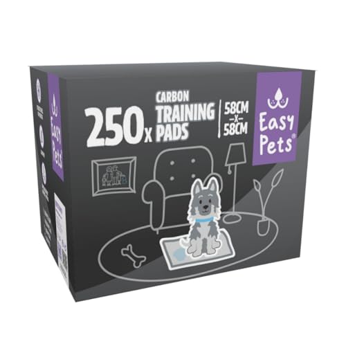 EASYPETS Carbon Trainingspads 250 stück - Hundepads Töpfchentrainingsmatten - Geeignet für Welpen und Hunde - Trainingsunterlagen 250st EASYPETS Carbon Trainingspads 250 stück - Hundepads Töpfchentrainingsmatten - Geeignet für Welpen und Hunde - Trainingsunterlagen 250st von EASYPETS