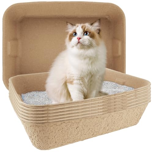 EATHEATY Einweg-Katzentoiletten für Katzen, 40,6 x 32,6 x 9,4 cm, 8 Stück EATHEATY Einweg-Katzentoiletten für Katzen, 40,6 x 32,6 x 9,4 cm, 8 Stück von EATHEATY