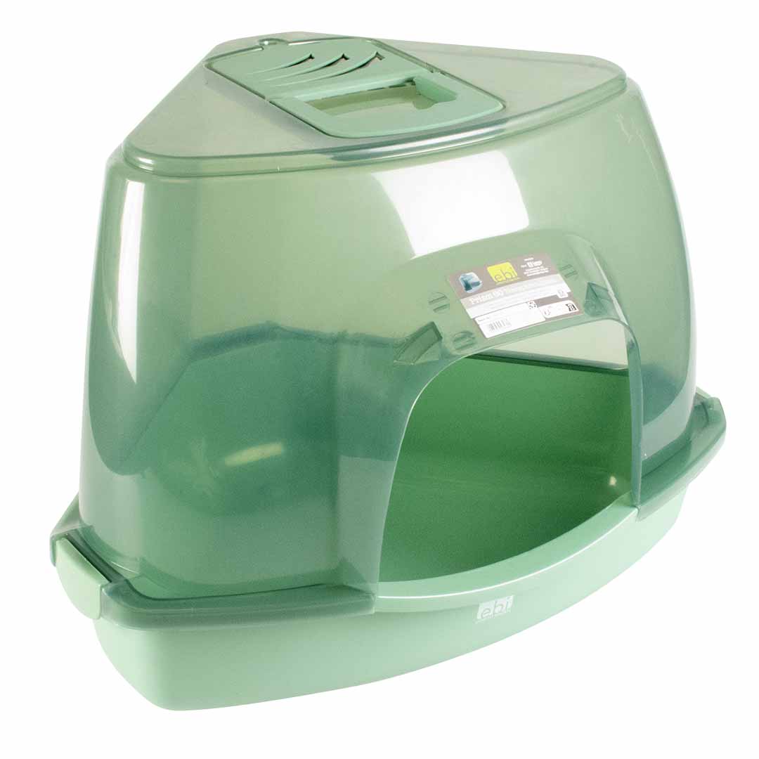 EBI Eck-Katzentoilette Prism M - transparent/grün EBI Eck-Katzentoilette Prism M - transparent/grün von EBI
