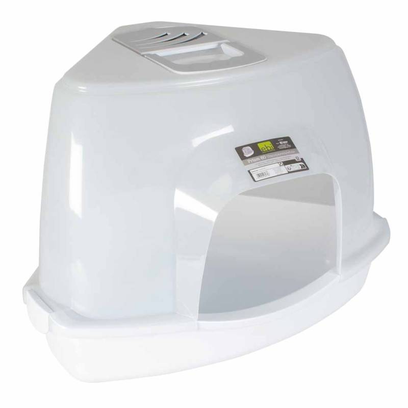 EBI Eck-Katzentoilette Prism M - transparent/weiß EBI Eck-Katzentoilette Prism M - transparent/weiß von EBI