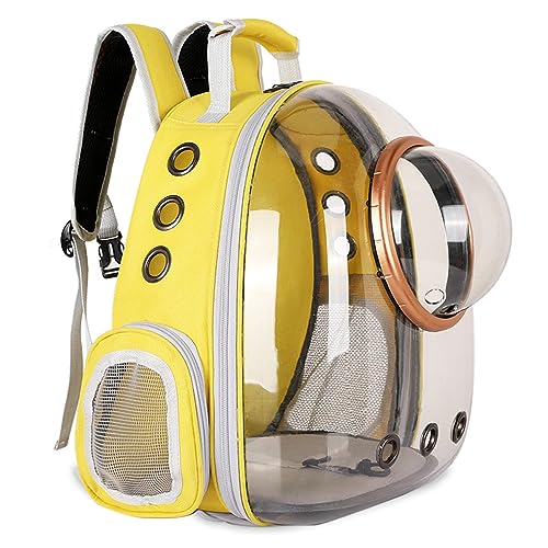 EBLIN Pet Raum Kapsel Rucksack, Kleine Medium Katze Welpen Hund Träger, Transparent Atmungsaktive Wärme Proof, Pet Träger Für Reise Wandern Zu Fuß Camping (PE06-12) von EBLIN