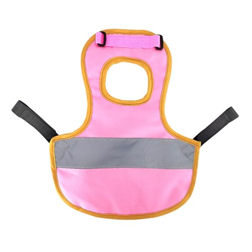Hühnersattel, Hühnerweste, Haustierkleidung, Ente, Gänseweste, Umhang (Color : Pink, Size : One Size) von EBSBAG