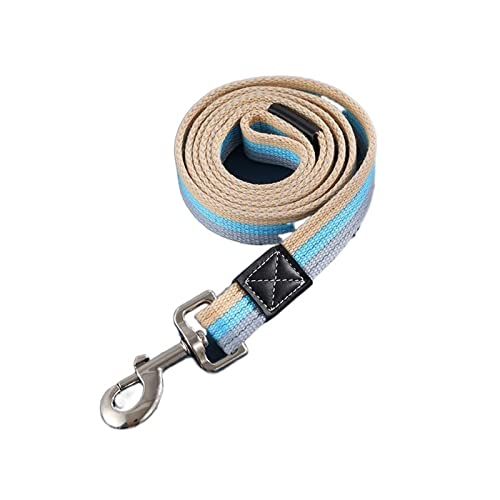 Hundeleine Anti-Rutsch-Gummi-Nylon-Trainingsleine, geeignet for kleine, mittlere und große Hunde (Color : Blue, Size : 2.5cmX200cm) von EBSBAG