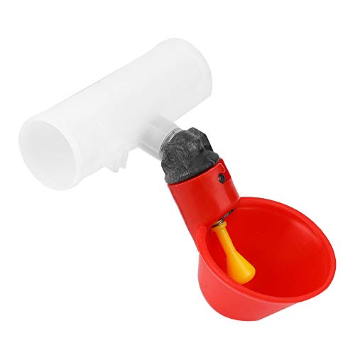 EBTOOLS 10pcs Automatischer Geflügelvogelspender mit Einfacher Installation für Hühner und Vögel (6-minütige DREI-Wege-kleine rote Schüssel) von EBTOOLS
