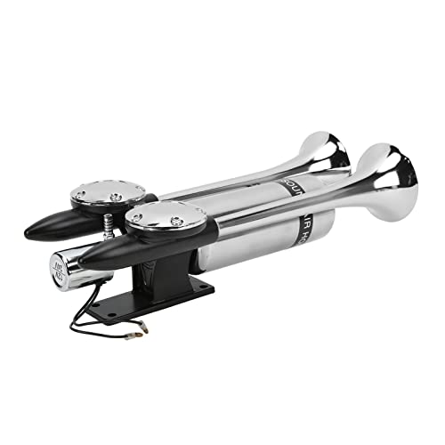 EBTOOLS 300 DB Car Horn Zink Legierung Doppelrohrlautsprecher für LKW SUV RV Motorrad 12 V/24 V von EBTOOLS