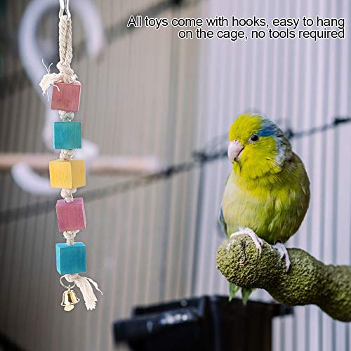 EBTOOLS 6pcs Buntes Vogelholz -Kau -Schwungspielzeugset mit Haken für Stressabbau und Gesundheit EBTOOLS 6pcs Buntes Vogelholz -Kau -Schwungspielzeugset mit Haken für Stressabbau und Gesundheit von EBTOOLS