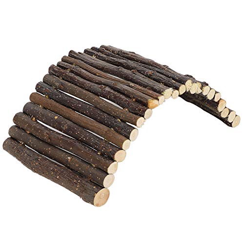 EBTOOLS Holzbogenbrücke für Hamster und Kaninchen - Applewood Leiter und Tunnel -Haustierzubehör (M) von EBTOOLS