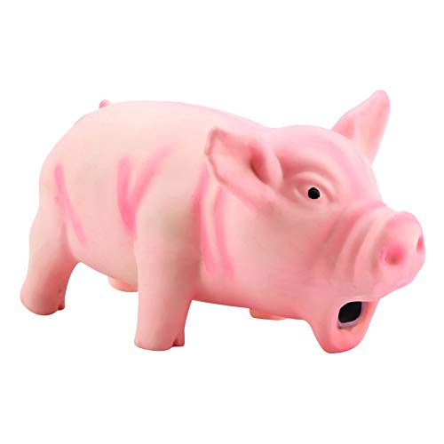 Latex Schwein Spielzeug, Hundequietschertüter süßes Latex Schwein für Hundepuppenspielzeug, 16 × 8 × 8 cm(Rosa) von EBTOOLS