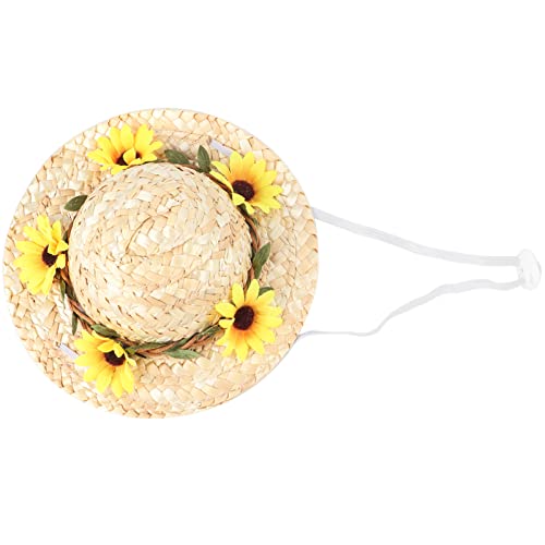 Entzückende Haustier -Sombrero -Hut mit ERs - für SM- und Mittelhunde/Katzen Geburtstagsfeiern (Yellow S) von EBTOOLS