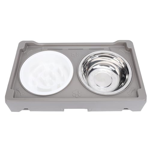 Erhöhte Hundeschale für Verdauung, Tragbares Design, I-Slip-Funktionen für Haustiere (Grey) von EBTOOLS
