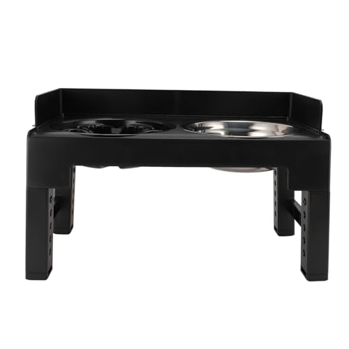 Erhöhte Hundeschalen - M Proof & Nicht -Schlupf -Feeder für mittel- Bis Große Hunde in EY (Black) von EBTOOLS
