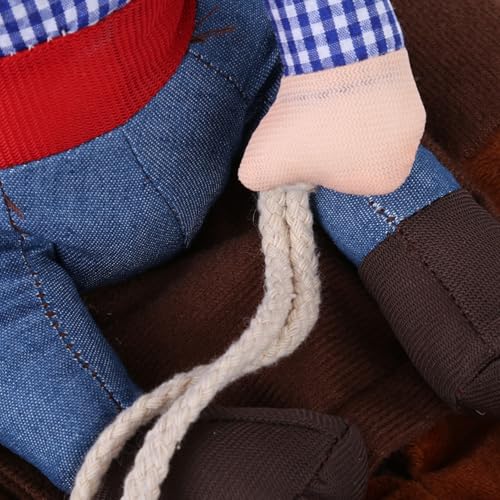 Haustierhund Cowboy Kostüm - Lustige Ritterbekleidung, Komfortabel und für Partys und Spaß (M Reitanzug) von EBTOOLS