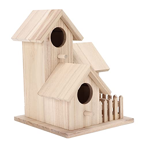 Outdoor Paulownia Vogelhaus mit DREI Räumen für Wilde Vögel und Zier Schönheit (DREI Räume) von EBTOOLS