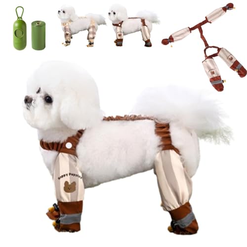 ECBLI Needsary Staubdichte Hundehose für Den Außenbereich,Staubfreie Hundehose mit Füßen,wasserdichte Hundestiefel,Regenschutz und Atmungsaktivität für Abenteuer,Leicht zu Reinigen(A1,M) von ECBLI