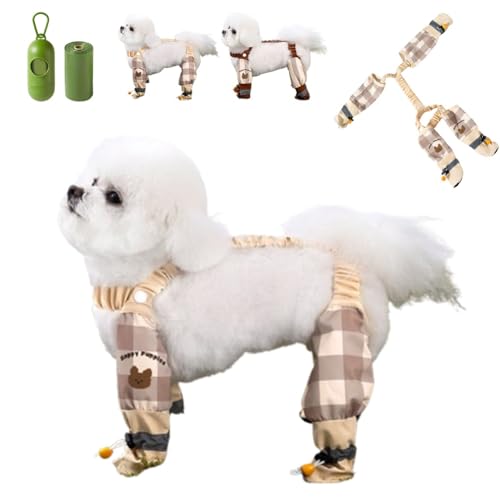 ECBLI Needsary Staubdichte Hundehose für Den Außenbereich,Staubfreie Hundehose mit Füßen,wasserdichte Hundestiefel,Regenschutz und Atmungsaktivität für Abenteuer,Leicht zu Reinigen(B1,L) von ECBLI