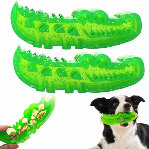 Krokodil Für Kauen Und Apportieren, Hundespielzeug Für Langsamen Fressen, Alligator-Haustierspielzeug Für Aggressive Kauer, Interaktive Leckerli-Spender, Futterspender Für Langsames(L*2) von ECBLI