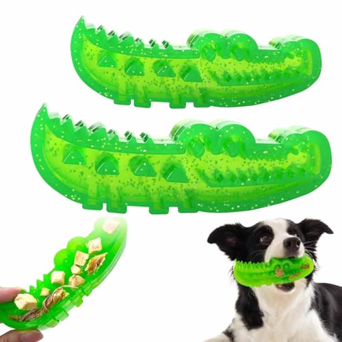 Krokodil Für Kauen Und Apportieren, Hundespielzeug Für Langsamen Fressen, Alligator-Haustierspielzeug Für Aggressive Kauer, Interaktive Leckerli-Spender, Futterspender Für Langsames(S+L) von ECBLI