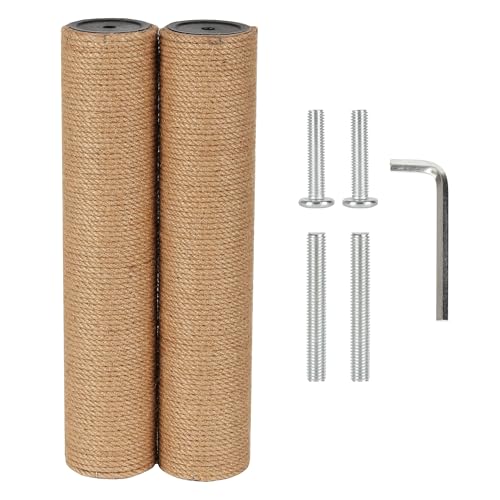 ECCIBOUN Kratzbaum für Kratzbaum, 7,4 cm Durchmesser, Jute-Stangen-Teile für Katzenturm (35 cm, M8 x 2 Stangen) von ECCIBOUN