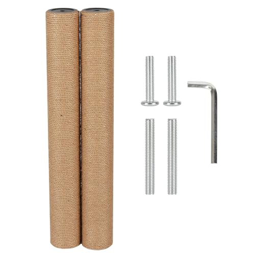 ECCIBOUN Kratzbaum für Kratzbaum, 7,4 cm Durchmesser, Jute-Stangen-Teile für Katzenturm (55 cm, M8 x 2 Stangen) von ECCIBOUN