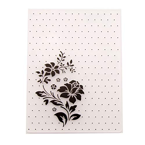 ECMQS Blume DIY Kunststoff Embossing Folder Prägefolder, Waschbar Reusable Schablone Für Sammelalbum Fotoalbum Karte Machen Dekoration Handwerk von ECMQS