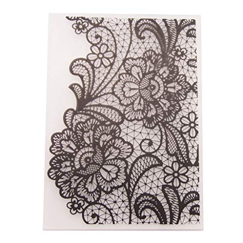 ECMQS Blume Netz DIY Kunststoff Embossing Folder Prägefolder, Waschbar Reusable Schablone Für Sammelalbum Fotoalbum Karte Machen Dekoration Handwerk von ECMQS